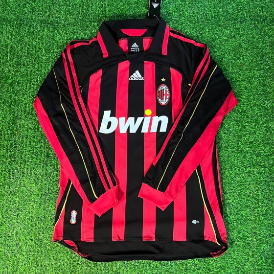 Andrea Pirlo Milan 2006 2007 Retro Long Sleeve Jersey Maillot Trikot Maglia Soccer Shirt